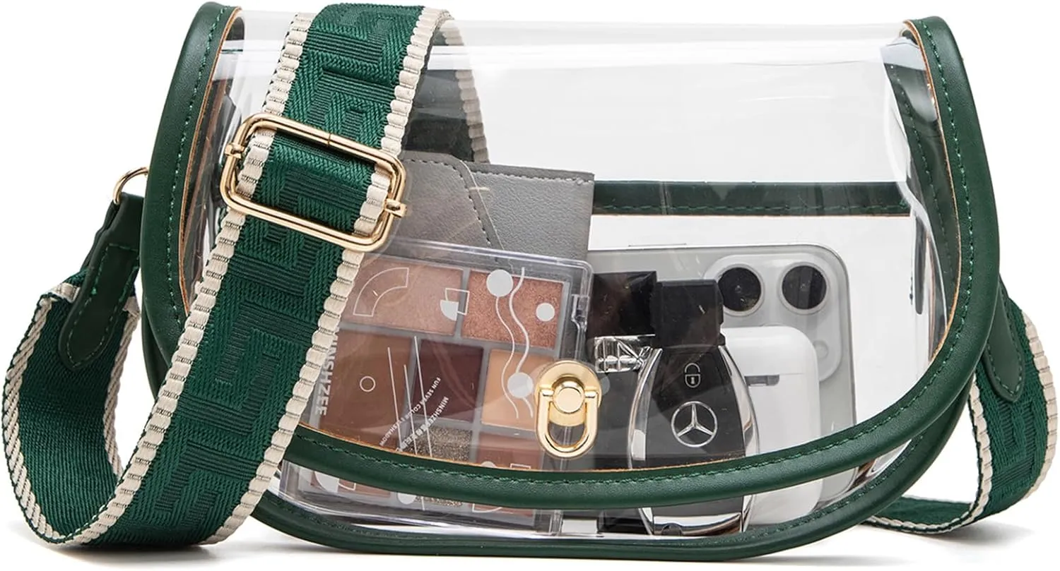 Clear Crossbody Bag Stadium Approved for Women，clear Bags for Stadium Events,clear Purse for Concerts