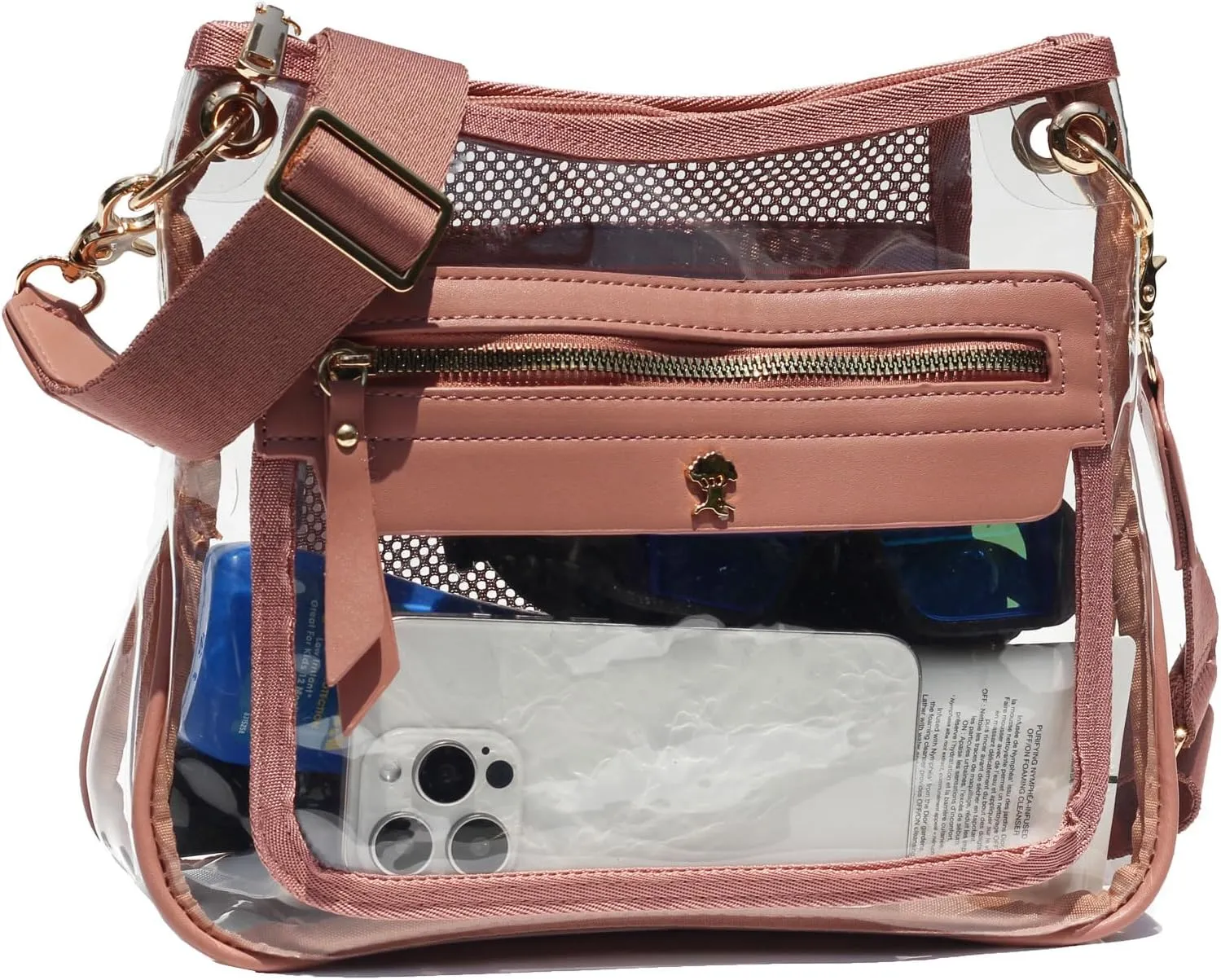 Clear Crossbody Bags for Women Stadium Approved Clear Purse for Concert Transparent Events Plastic Bag