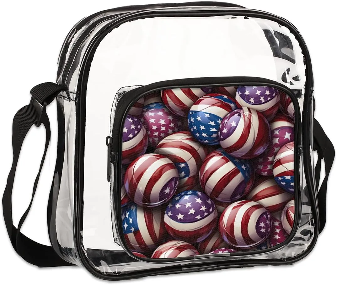 Clear Crossbody Purse Bag Clear Messenger Shoulder Bags See Through Transparent Purse