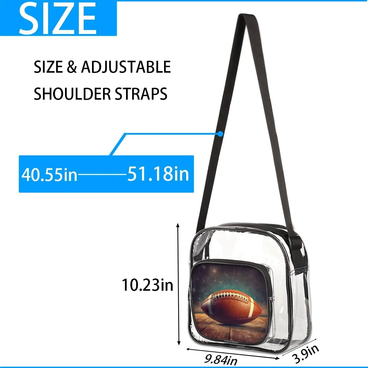 Clear Crossbody Purse Bag Clear Messenger Shoulder Bags See Through Transparent Purse