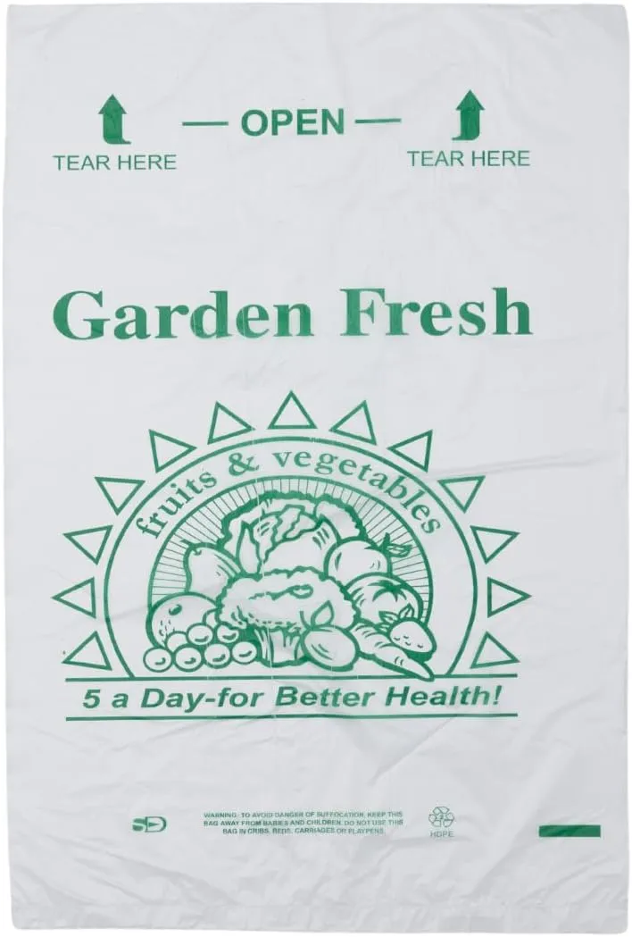 Clear Produce Rolls (HDPE) - 12"X20" - 2400 Bags/4 Rolls - 11 microns