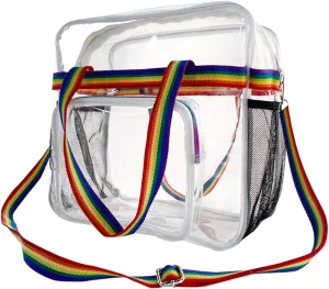 Clear Stadium Approved Tote, 12 x 6 x 12 Inches, Security Approved Clear Tote Bag