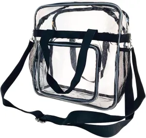 Clear Stadium Approved Tote, 12 x 6 x 12 Inches, Security Approved Clear Tote Bag