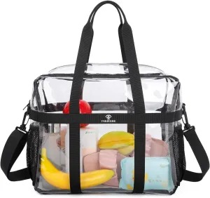 Clear Tote Bag See Through Transparent Bag Stadium Approved Heavy Duty Crossbody Purse Perfect for Concert, Work, School