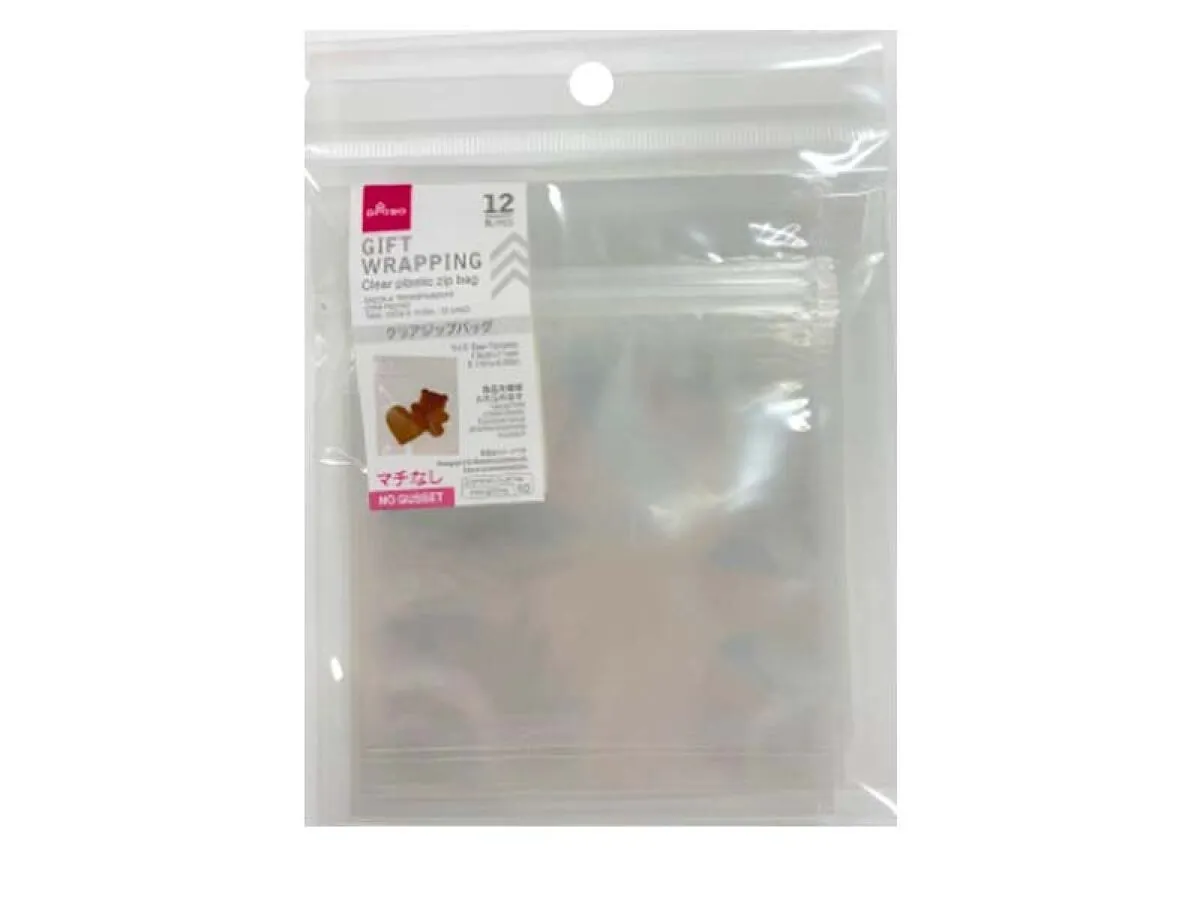 Clear Zip Bags 13cm x 11cm