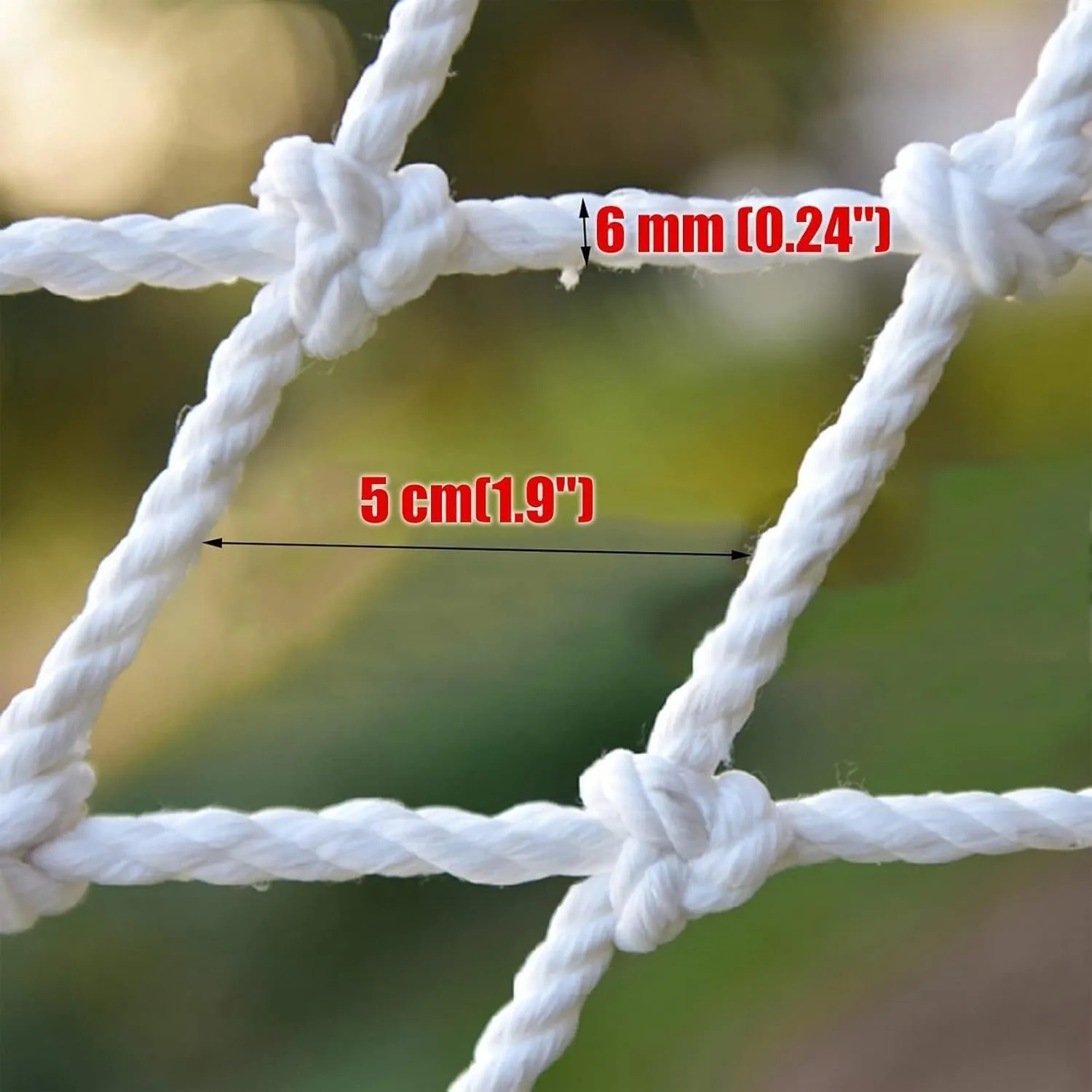 Climbing Frame Net - Heavy Duty Hemp Rope Netting for Indoor Outdoor Use, Kids Playground Safety Net, Balcony, Garden Protection, Cargo Trailer Mesh(3x3FT/1x1(M))