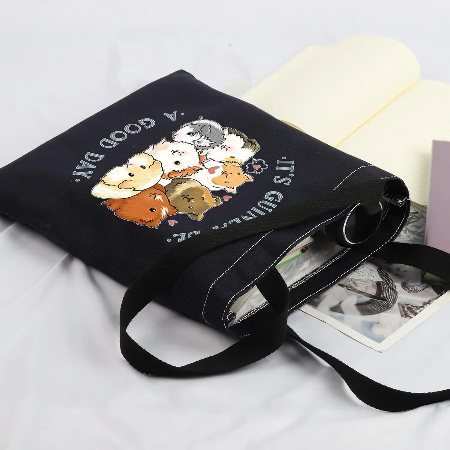 CMNIM Guinea Pig Lover Tote Bag - Be a Good Day Guinea Pig Lover Accessories for Cavy Mom Gift