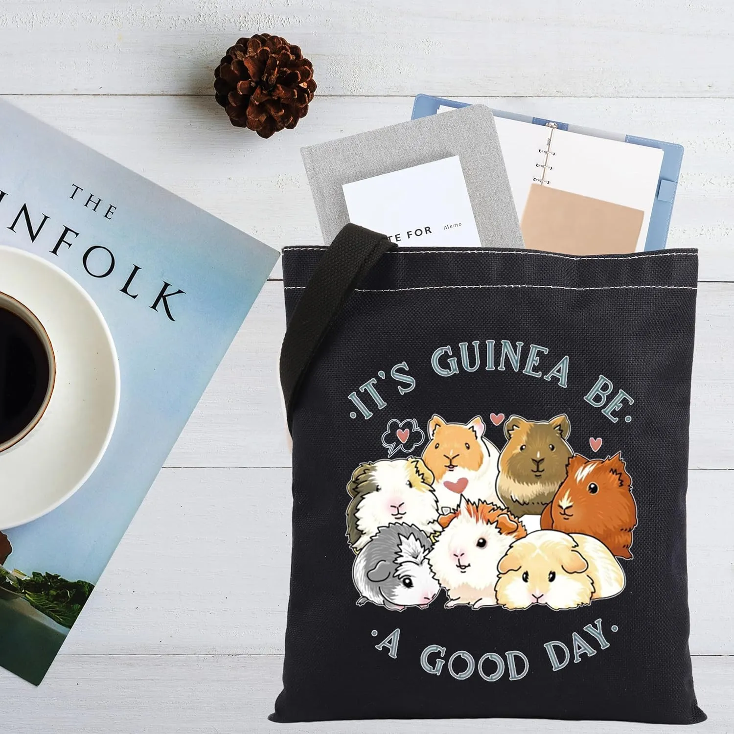 CMNIM Guinea Pig Lover Tote Bag - Be a Good Day Guinea Pig Lover Accessories for Cavy Mom Gift