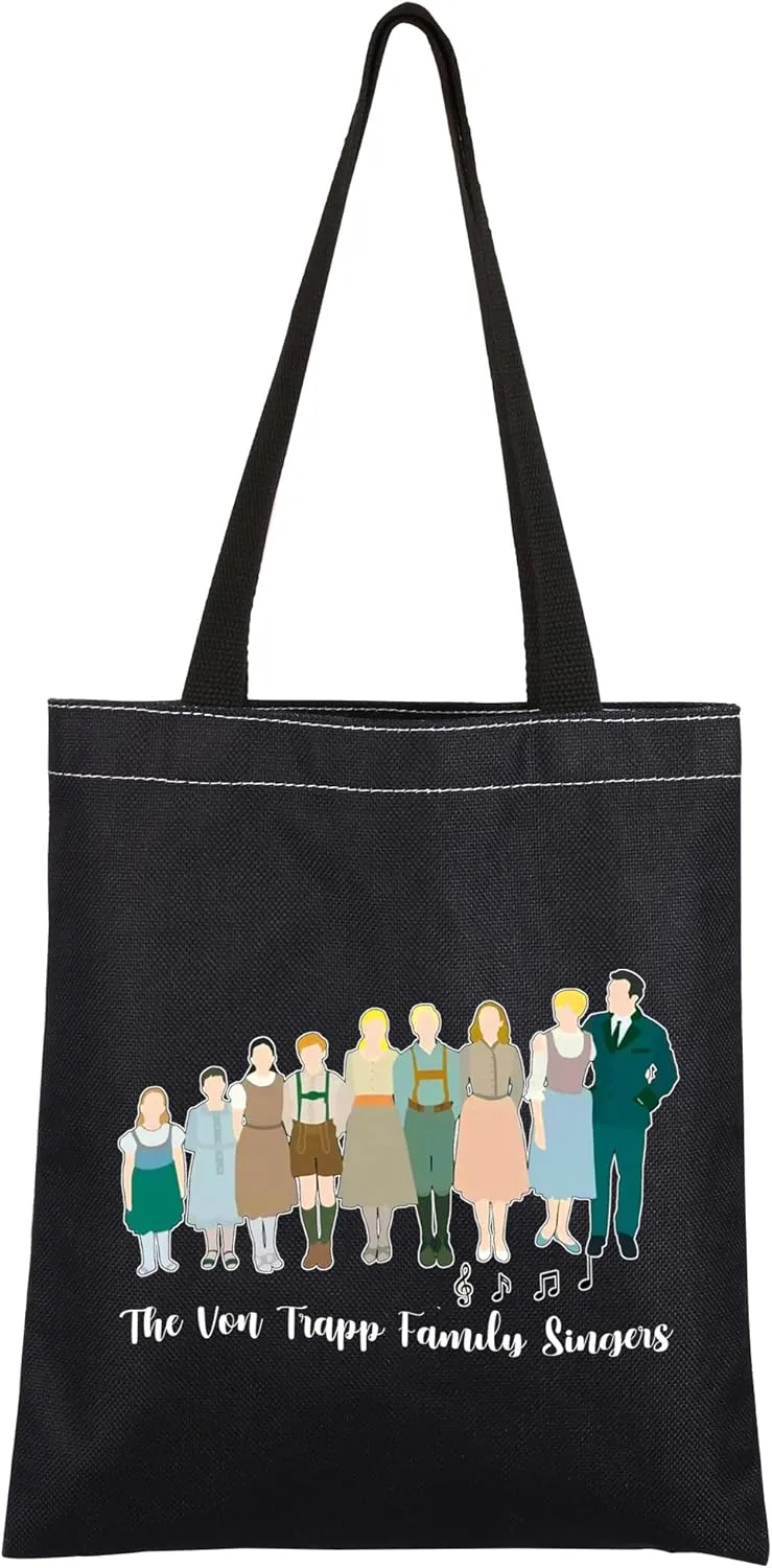 CMNIM The Sound of Inspired Music Tote Bag The Von Trapp Family Singers Fan Gift for Musical Movie Lover Grocery Shoulder Bag