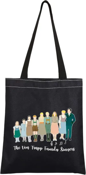 CMNIM The Sound of Inspired Music Tote Bag The Von Trapp Family Singers Fan Gift for Musical Movie Lover Grocery Shoulder Bag