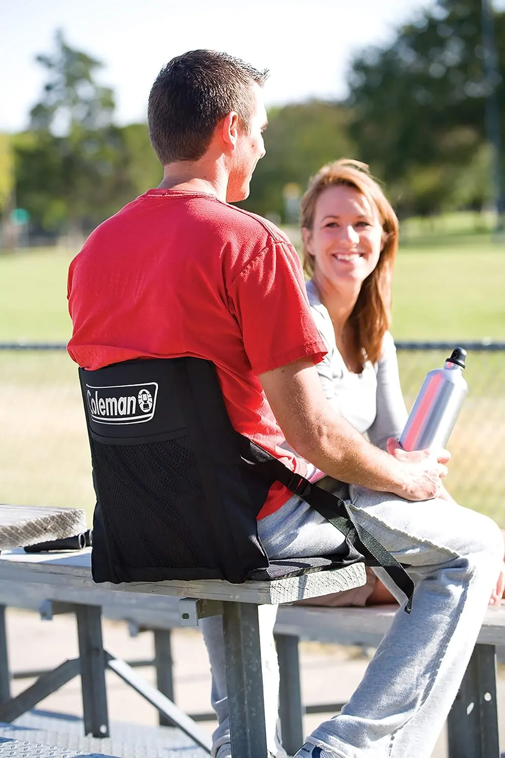 Coleman Portable Stadium Seat Bleacher Cushion with Backrest Lightweight Padded Seat Cushion