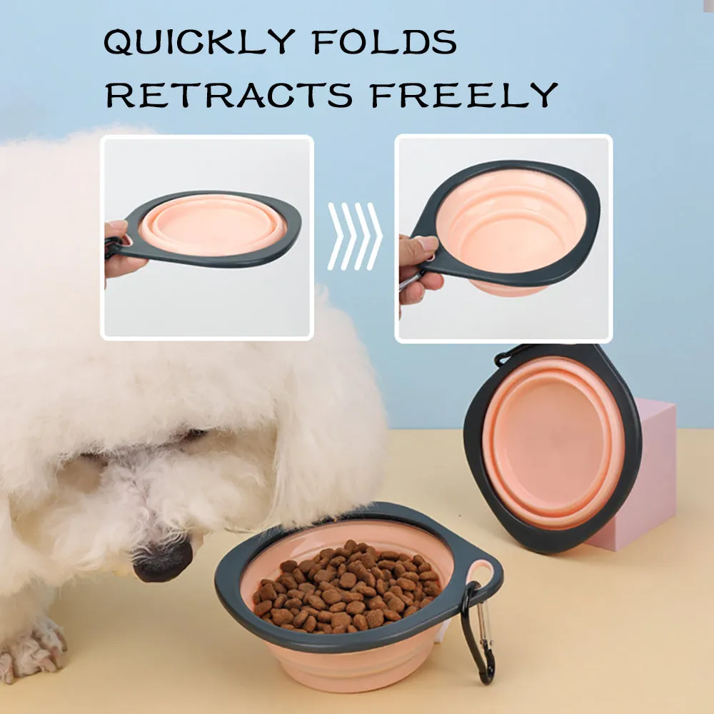 Collapsible Silicone Dog Bowl – Portable Travel Bowl for Pets