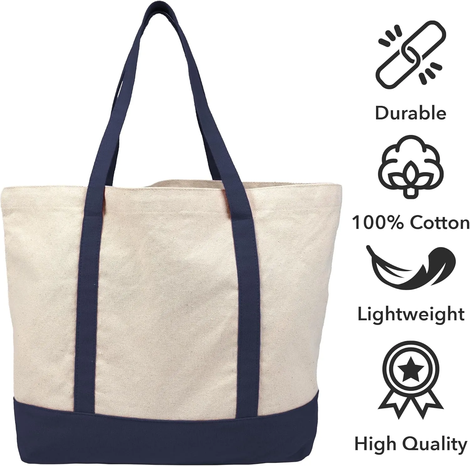 Collegiate Arched School Name Canvas Tote Bag With External Pocket, Reusable Shoulder Bag for Shopping, Beach
