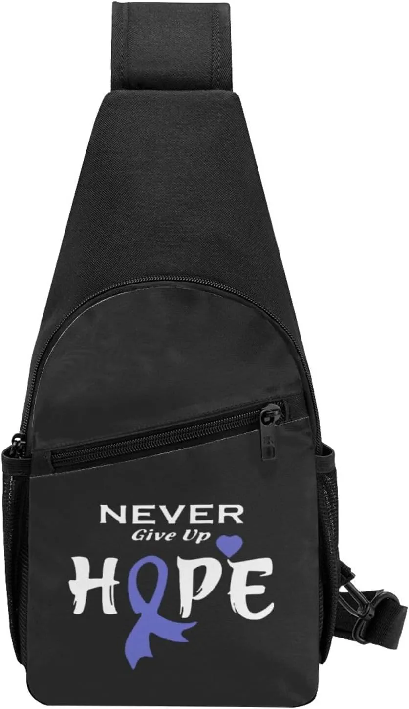 Colon Cancer Awareness Shoulder Bag Adjustable Leisure Travel Crossbody Shoulder Bag Unisex