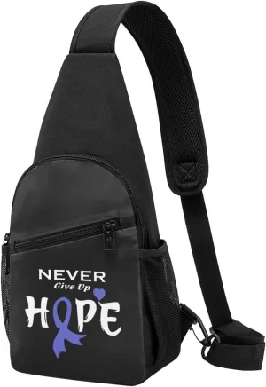 Colon Cancer Awareness Shoulder Bag Adjustable Leisure Travel Crossbody Shoulder Bag Unisex