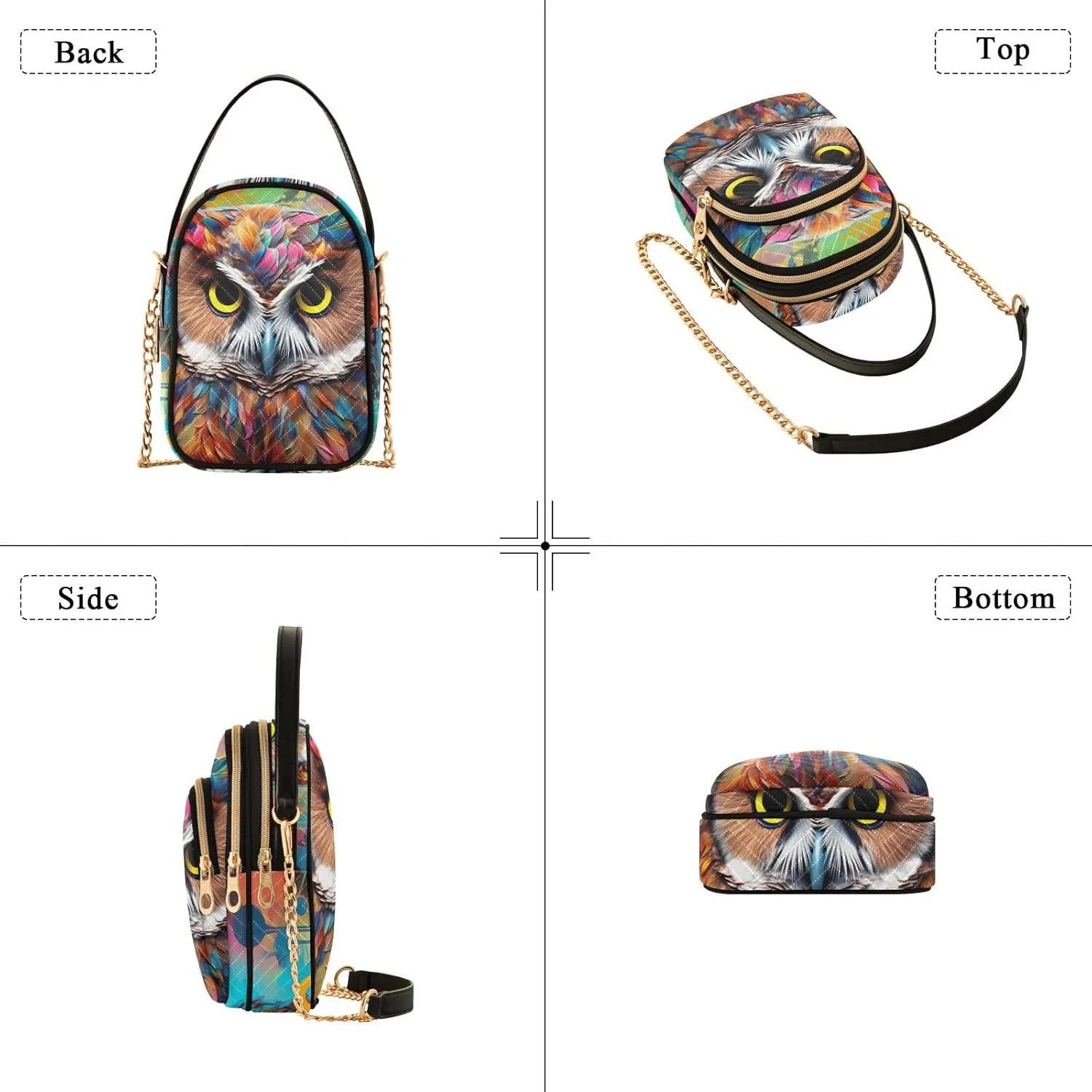 Colorful Mandala Lion Head Stylish Crossbody Bags for Women Handbags for Women