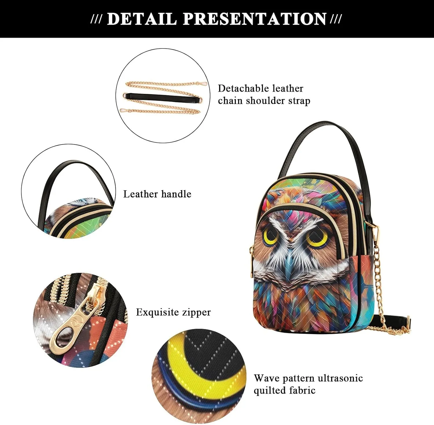 Colorful Mandala Lion Head Stylish Crossbody Bags for Women Handbags for Women