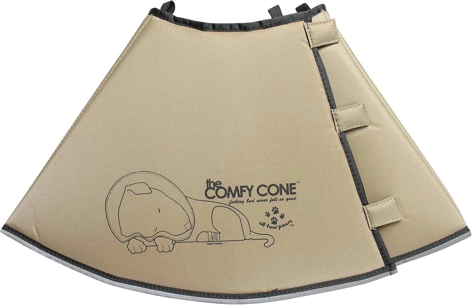 Comfy Cone Pet Cone for Dogs, Cats, XX-Large, Tan - Comfortable Soft Dog Cone Collar Alternative for After Surgery, Wound Care, Spay, Neuter - Dog and Cat Recovery Elizabethan-Collar