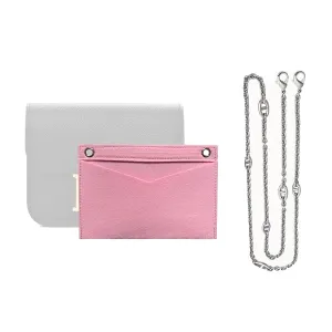 Constance Slim Wallet Strap Insert Constance Conversion Kit with Gold Chain Constance Slim Wallet Insert Wallet on Chain (Black, No Chain Needed)