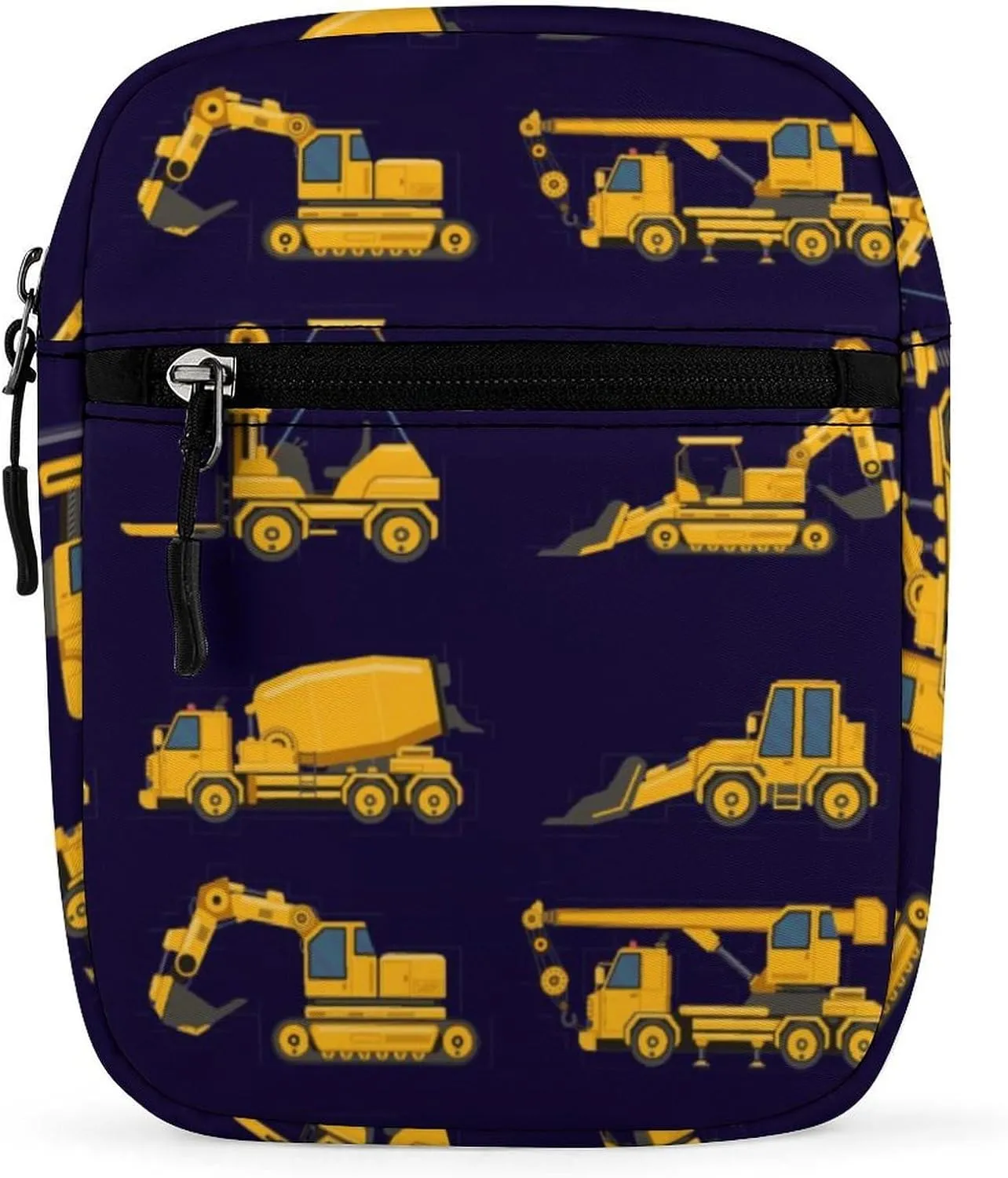 Construction Machinery Trucks Casual Crossbody Bags for Women Men Mini Sling Purse Shoulder Messenger Bag