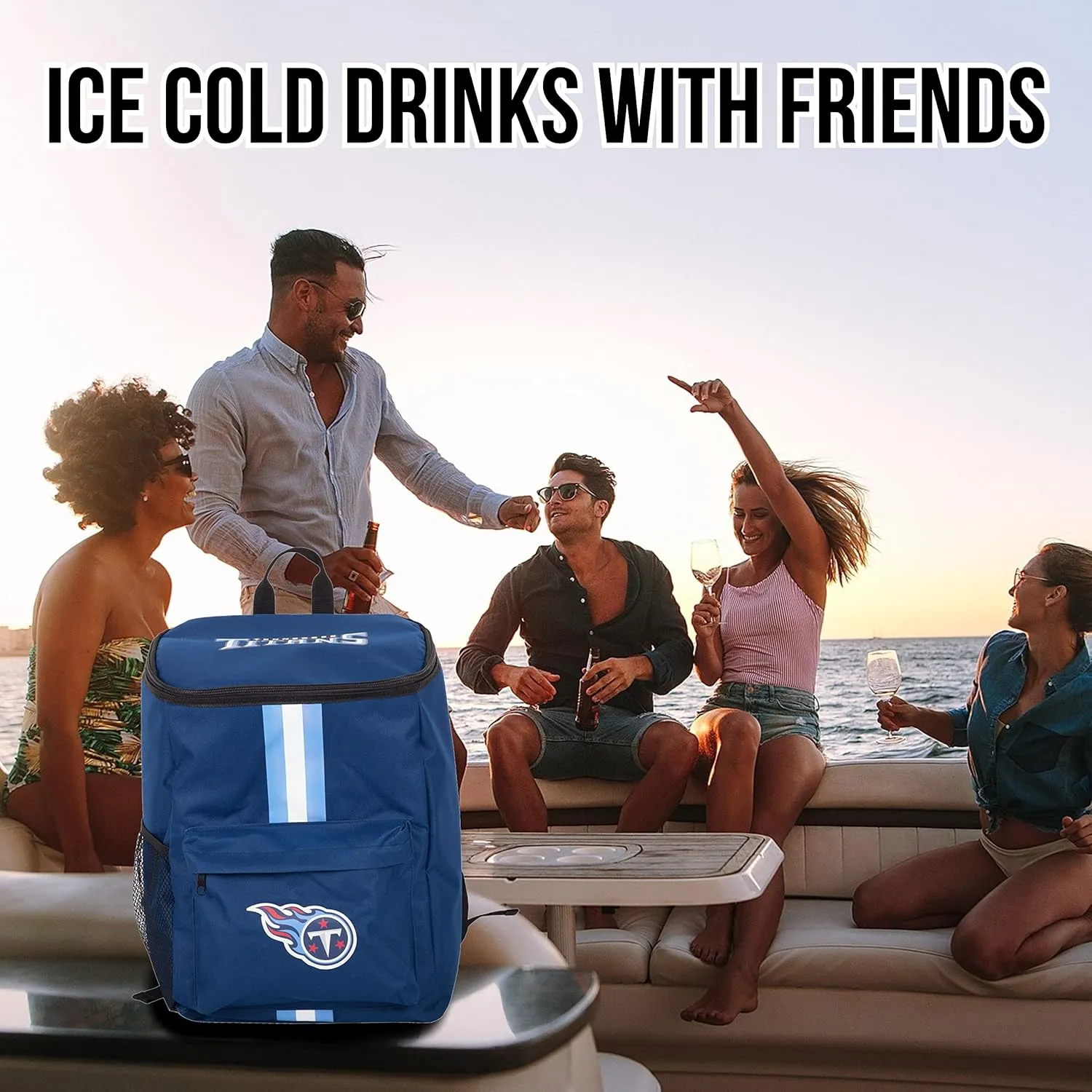 Cooler Backpack – Portable Soft Sided Ice Chest – Insulated Bag Holds 36 Cans - Football Gear – Show Your Team Spirit with Officially Licensed Fan Gear