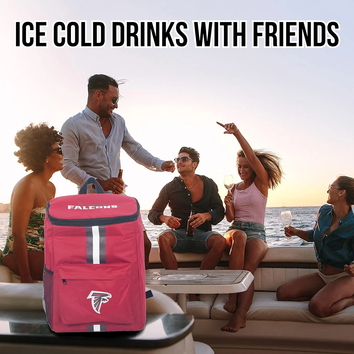 Cooler Backpack – Portable Soft Sided Ice Chest – Insulated Bag Holds 36 Cans - Football Gear – Show Your Team Spirit with Officially Licensed Fan Gear