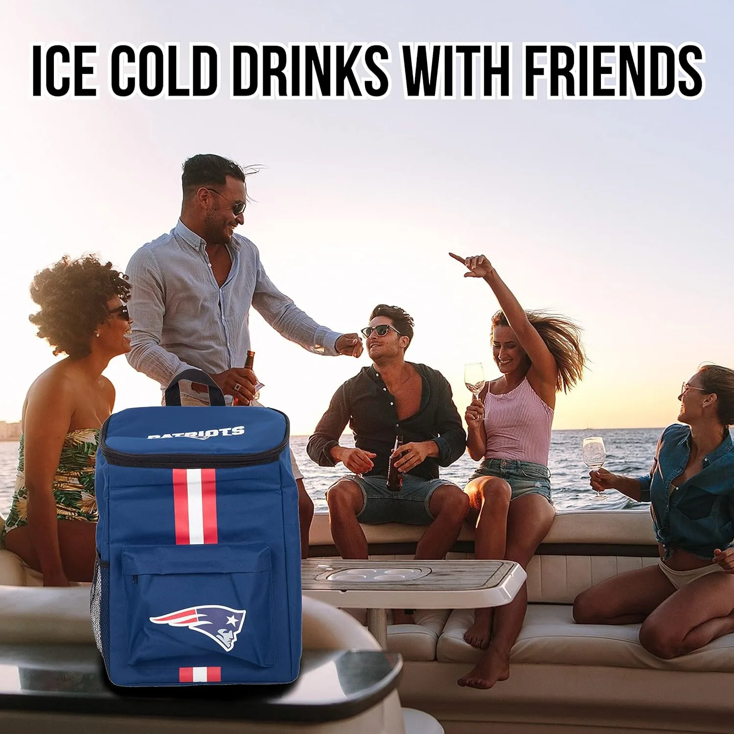Cooler Backpack – Portable Soft Sided Ice Chest – Insulated Bag Holds 36 Cans - Football Gear – Show Your Team Spirit with Officially Licensed Fan Gear