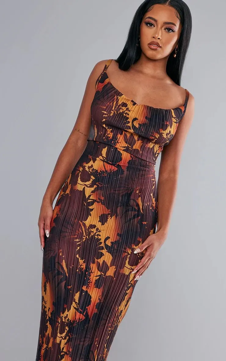 Cowl Neck Dress Sexy Strap Shoulder Pleated Maxi Dresses Summer Wedding Guest Dresses for Women