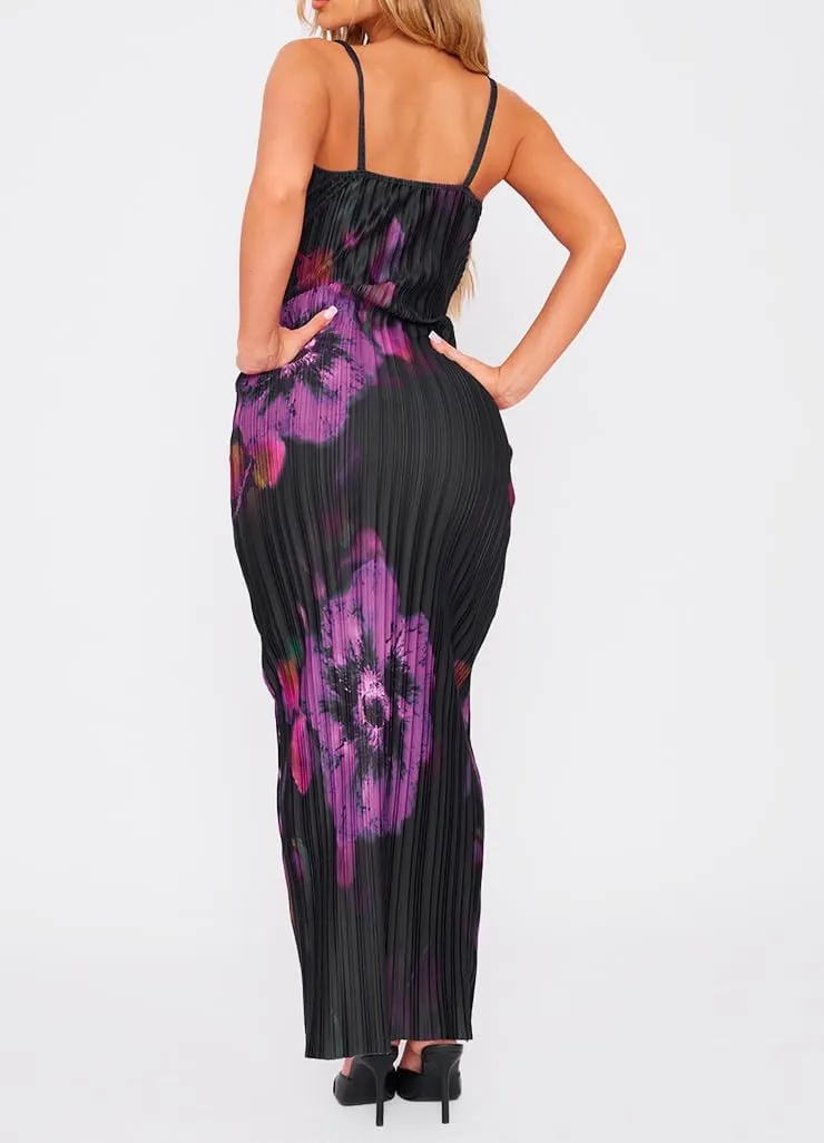 Cowl Neck Dress Sexy Strap Shoulder Pleated Maxi Dresses Summer Wedding Guest Dresses for Women