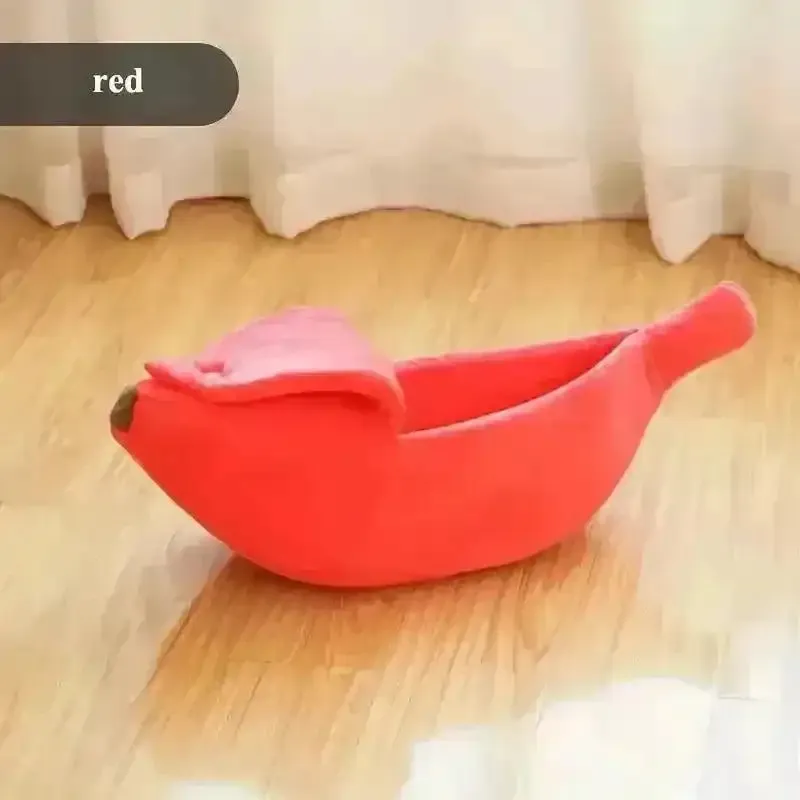 Cozy Banana-Shaped Winter Pet Bed