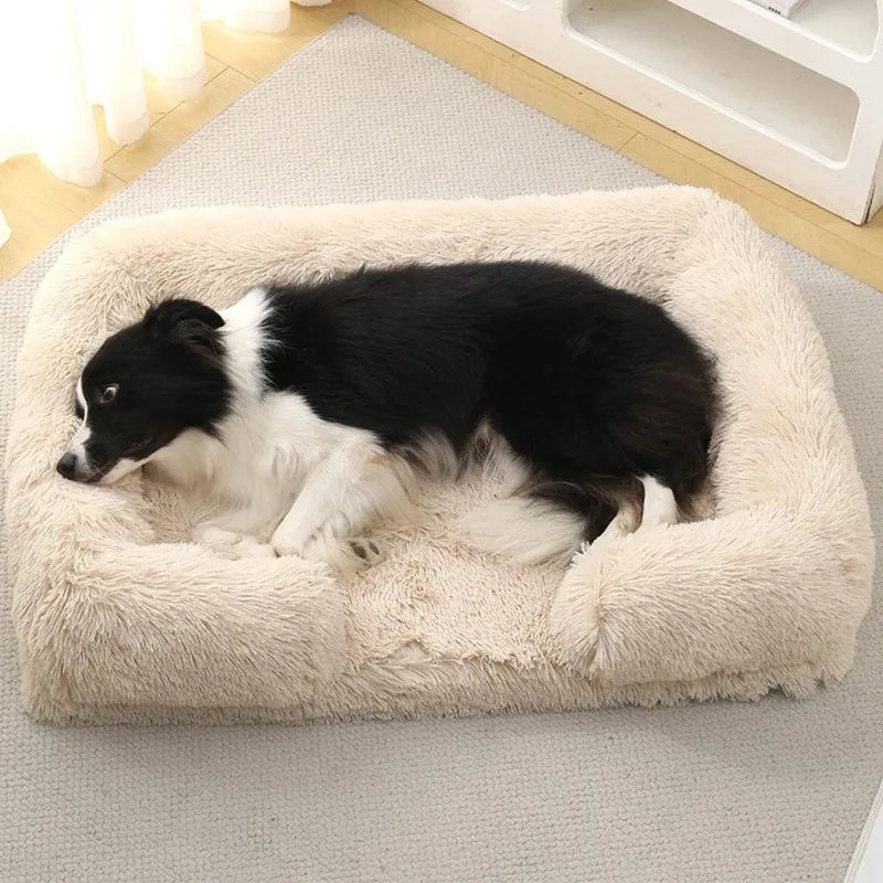 Cozy Winter Plush Dog Bed