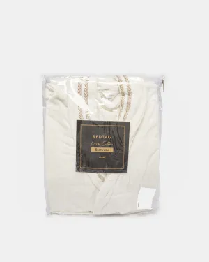 Cream Embroidery Shawl Bathrobe (Large)
