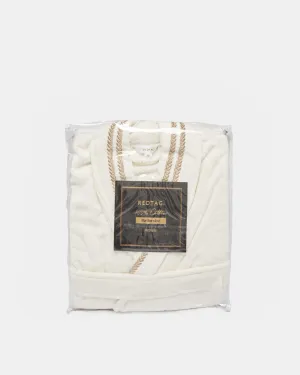 Cream Embroidery Shawl Bathrobe (Medium)