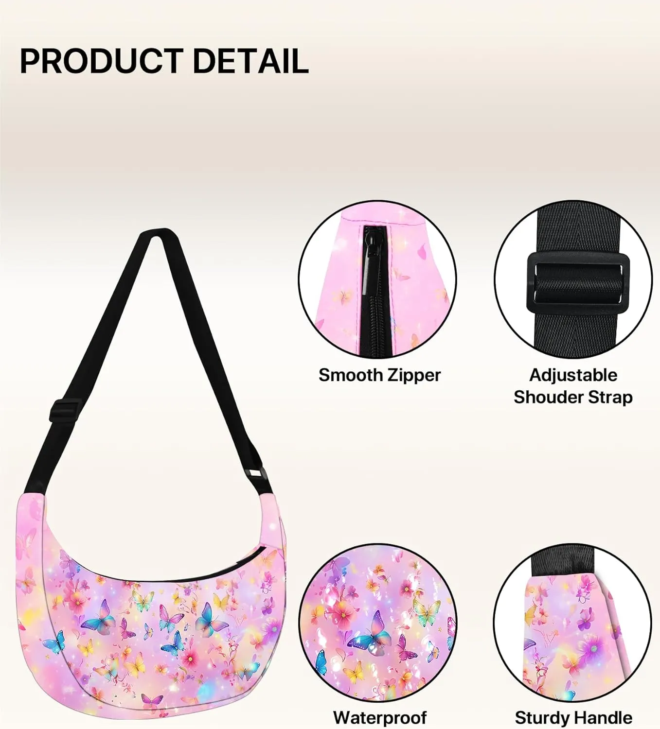 Crescent Bag Crossbody Purse for Women Crossbody Bag Shoulder Bags Travel Outdoor