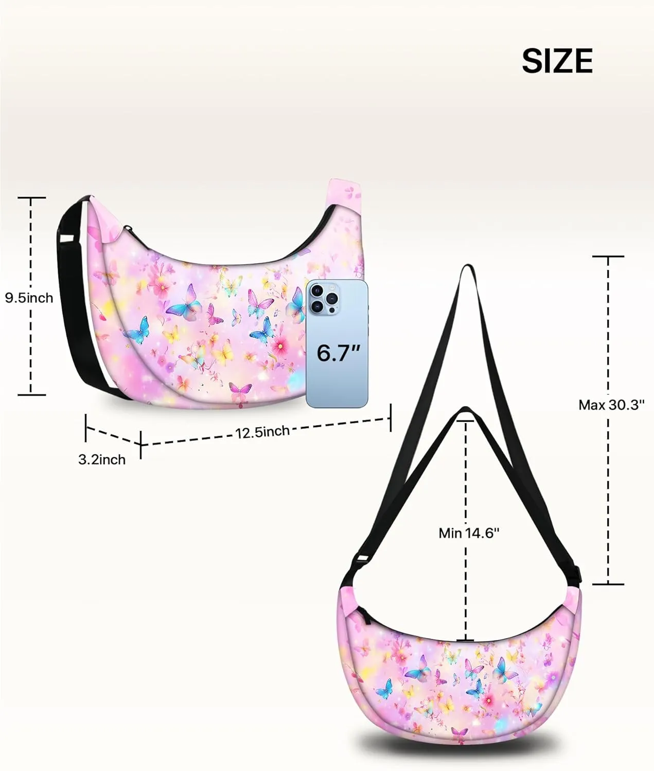 Crescent Bag Crossbody Purse for Women Crossbody Bag Shoulder Bags Travel Outdoor