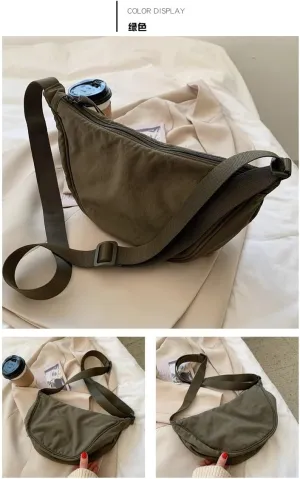 Crescent Bag for Women Men Crescent Crossbody Bag Crescent Shoulder Bag Hobo Sling Bag Trendy Dumpling Bag