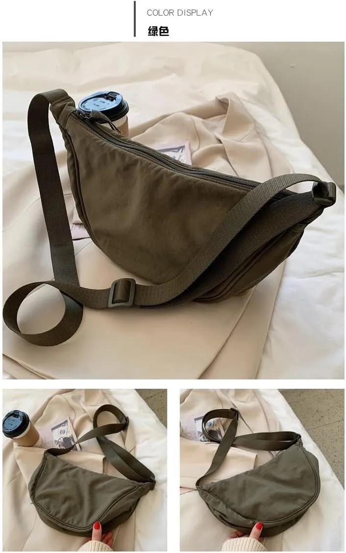 Crescent Bag for Women Men Crescent Crossbody Bag Crescent Shoulder Bag Hobo Sling Bag Trendy Dumpling Bag