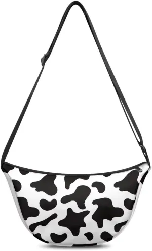 Crescent Shoulder Bags with Inside Pockets for Ladies Men Daily Use
