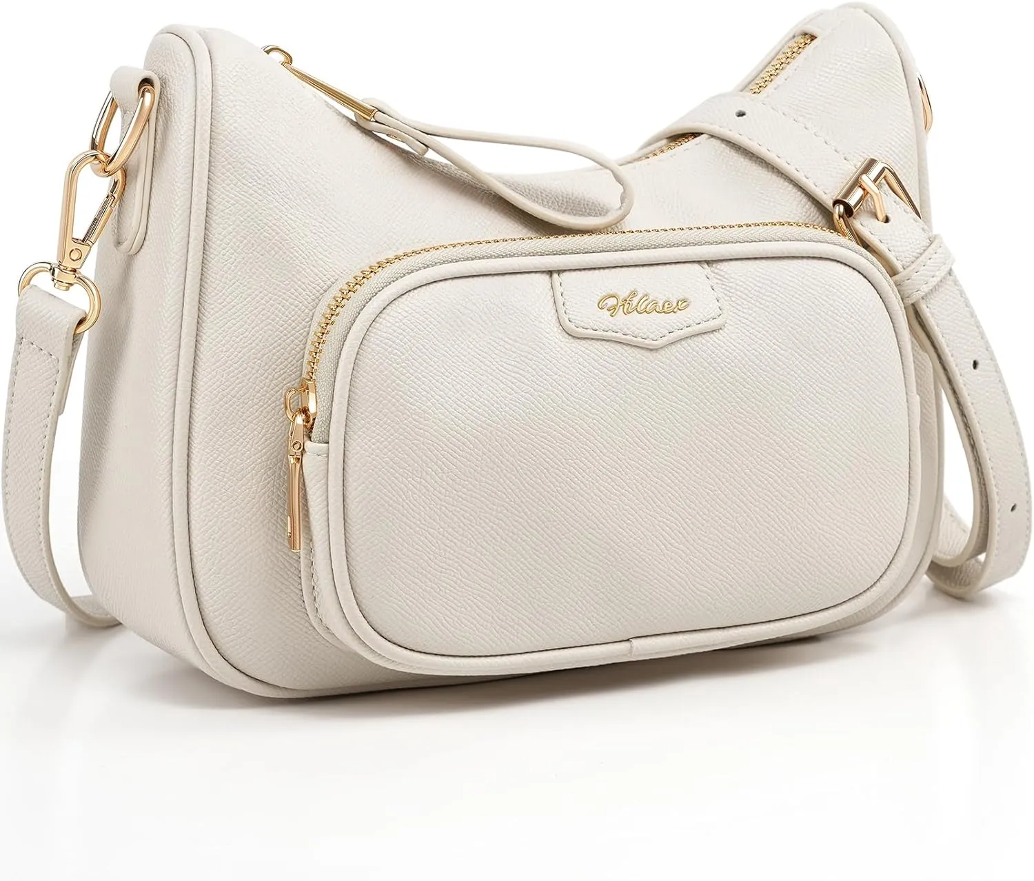 Cross Body Body Bag for Women Leather Small Handbag with Zipper Summer Purse with Compartments