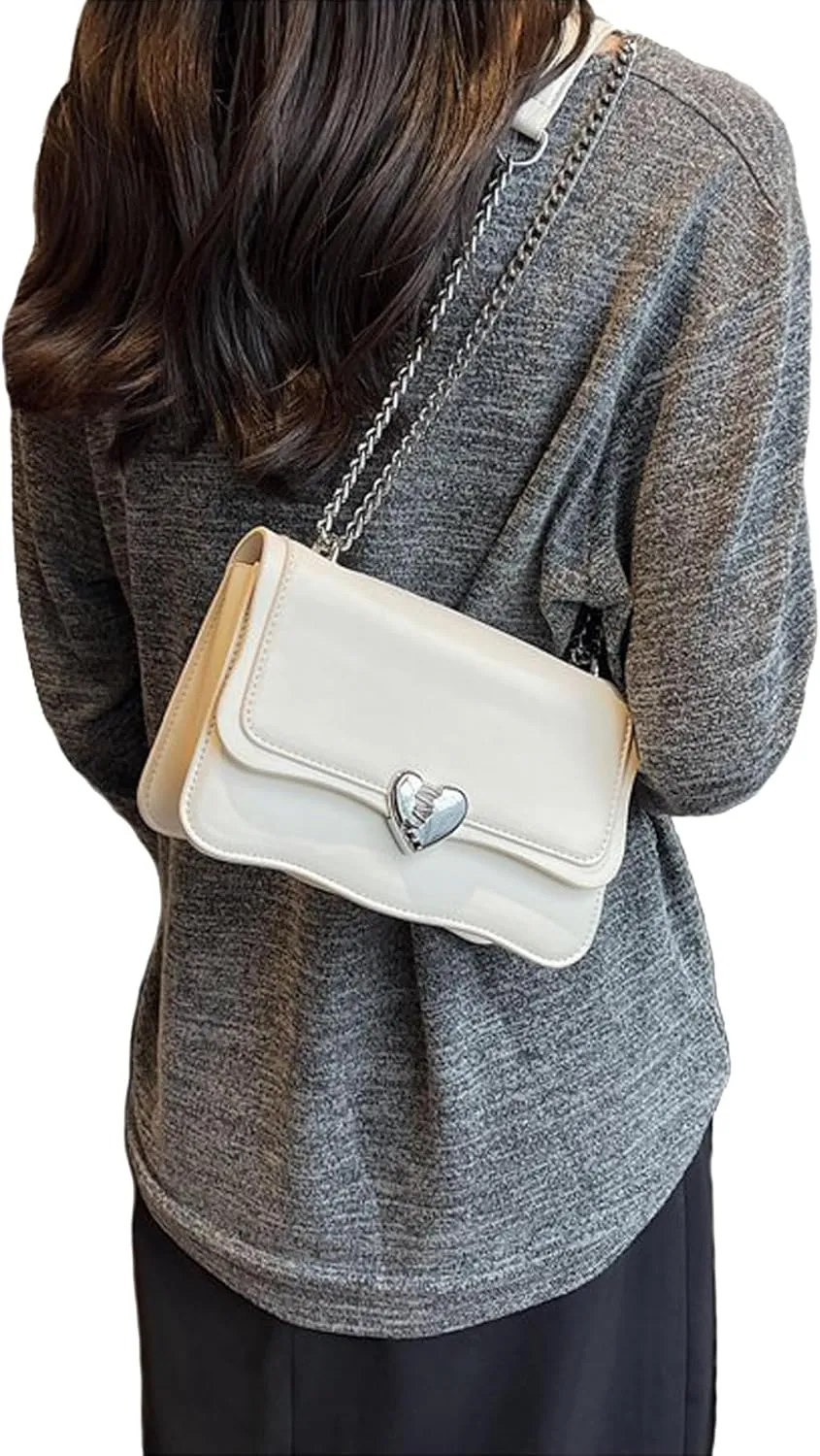 Crossbody Bag for Women Girls Trendy Shoulder Bag Handbags Love Heart Cross Body Purse