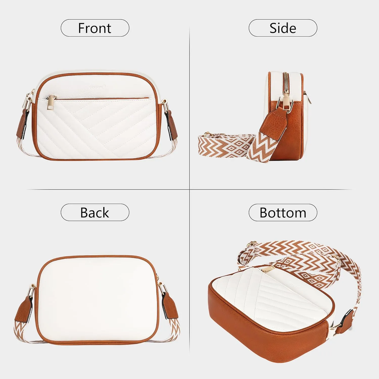 Crossbody Bags for Women Purses for Women Vegan Leather crossbody purse Handbags with Ajustable Strap