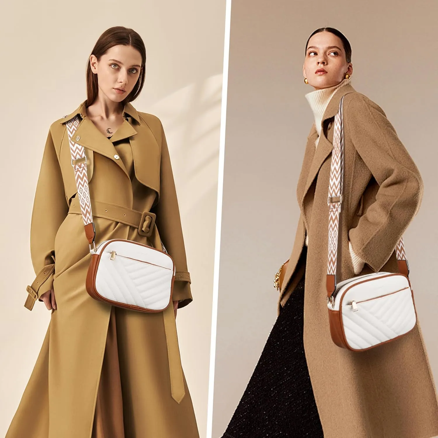 Crossbody Bags for Women Purses for Women Vegan Leather crossbody purse Handbags with Ajustable Strap
