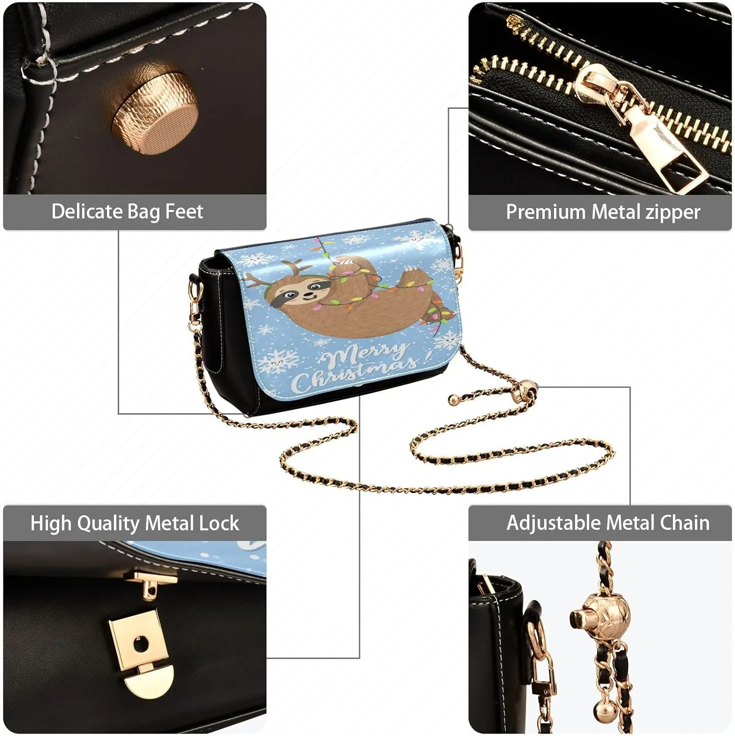 Crossbody Bags for Women Trendy Women's Black Shoulder Bag Small PU Leather Flap Cross Body Bag Handbags