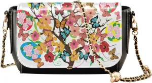 Crossbody Bags for Women Trendy Women's Black Shoulder Bag Small PU Leather Flap Cross Body Bag Handbags