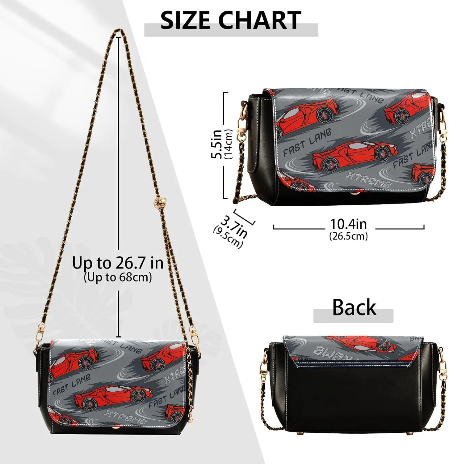 Crossbody Bags for Women Trendy Women's Black Shoulder Bag Small PU Leather Flap Cross Body Bag Handbags