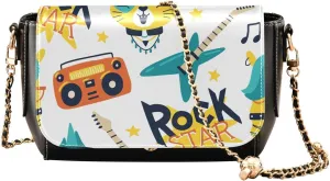 Crossbody Bags for Women Trendy Women's Black Shoulder Bag Small PU Leather Flap Cross Body Bag Handbags