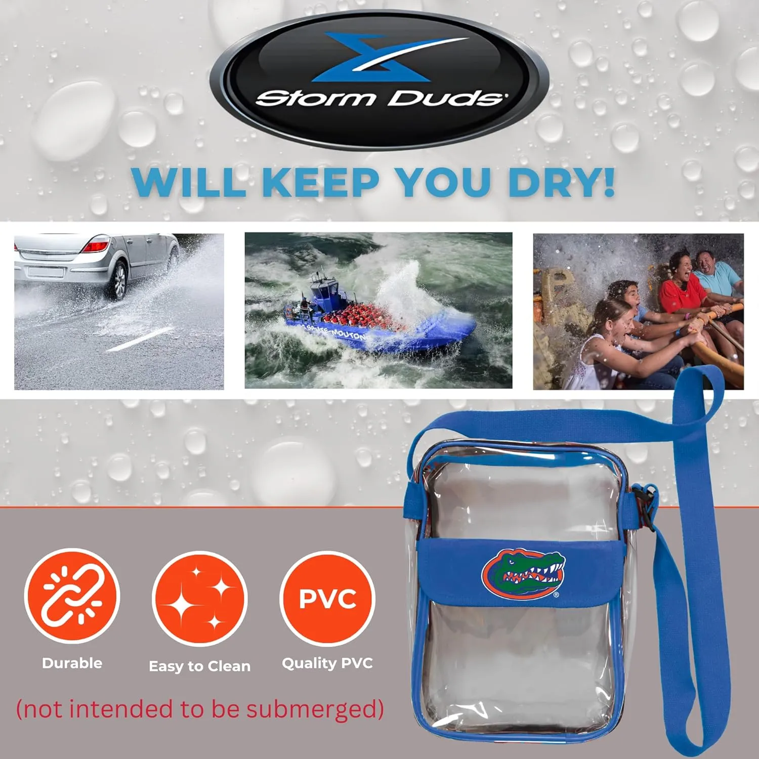 Crossbody Clear Bag 10 Inch Pouch for Valuables - Games, Graduations, Concerts – NCAA Stadium Approved