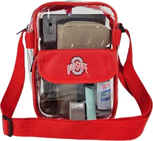 Crossbody Clear Bag 10 Inch Pouch for Valuables - Games, Graduations, Concerts – NCAA Stadium Approved