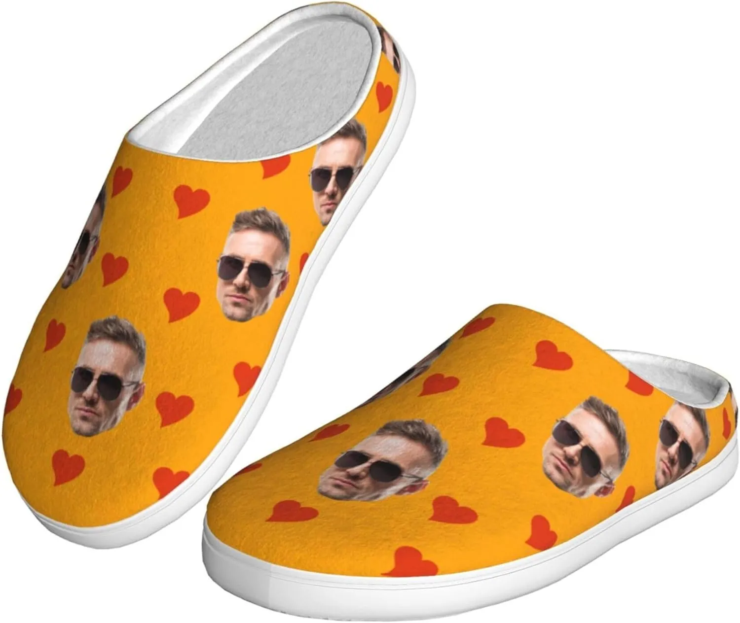 Custom Cotton Slippers Personalized Winter House Slippers With Face Photos And Name Customized Cotton Slippers for Men/Women