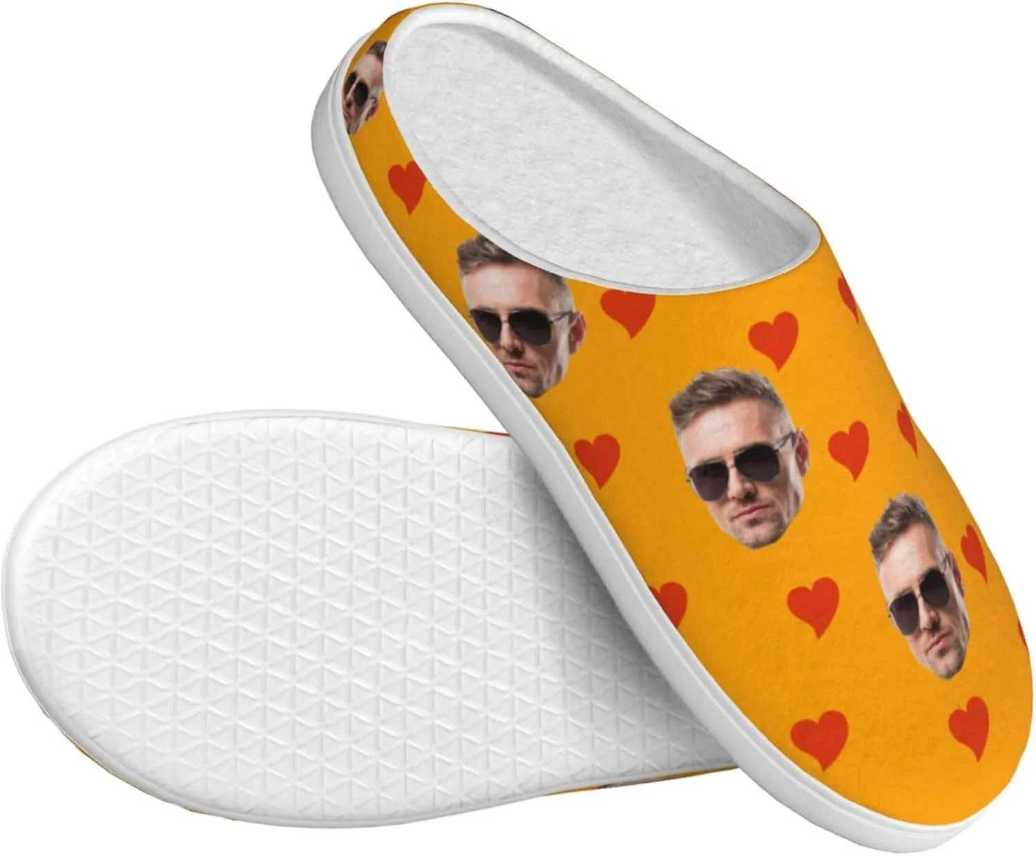 Custom Cotton Slippers Personalized Winter House Slippers With Face Photos And Name Customized Cotton Slippers for Men/Women